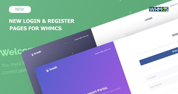 WHMCS模板Bredh v1.7非常精美的一款模板免授权WHMCS v7.10.×